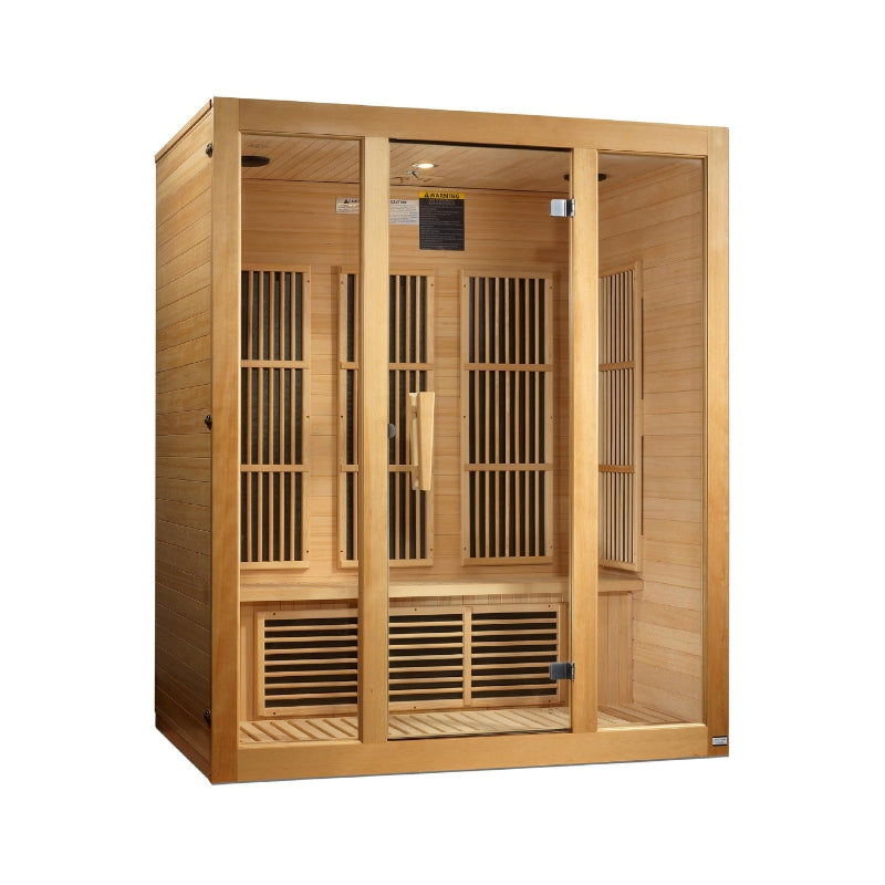 Maxxus Bellevue 3-Person Near Zero EMF FAR Infrared Sauna with Canadian Hemlock MX-J306-01-ZF