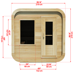 Dundalk CT Luna 4 Person Cube Sauna