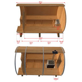 Dundalk CT Serenity MP 4 Person Barrel Sauna CTC2245MP