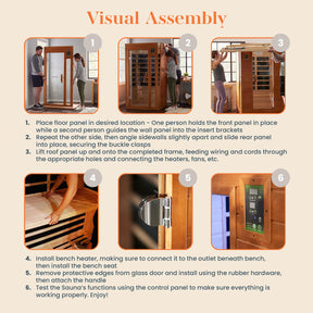 Dynamic "Barcelona" 1-2-person Low EMF FAR Infrared Sauna DYN-6106-01