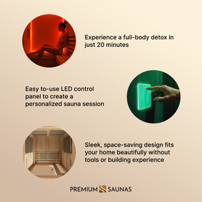 Dynamic Barcelona Elite 1-2-person Ultra Low EMF FAR Infrared Sauna - DYN-6106-01 Elite