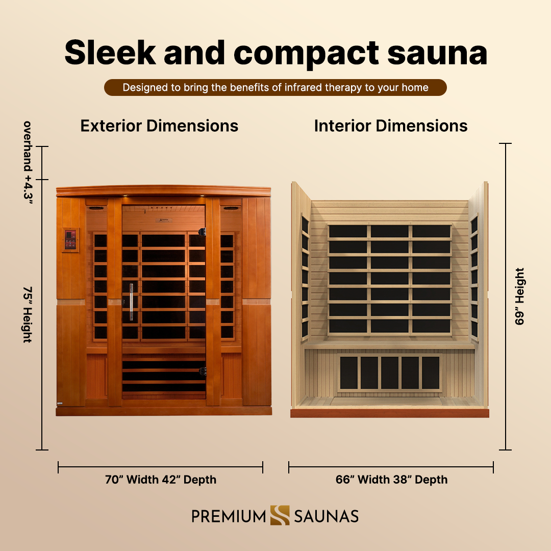 Dynamic "Bergamo" 4-person Low EMF FAR Infrared Sauna DYN-6440-01