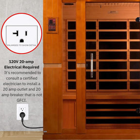 Dynamic "Bergamo" 4-person Low EMF FAR Infrared Sauna DYN-6440-01