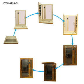 Dynamic "Vittoria" 2-person Low EMF FAR Infrared Sauna - DYN-6220-01