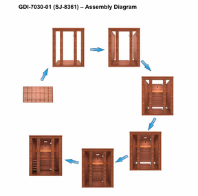 Golden Designs 2025 "Andermatt Edition" 3 Person Traditional Steam Sauna (GDI-7030-01)