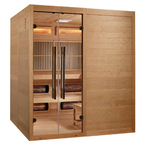 Golden Designs 2025 Toledo GDI-8360-01 6 Person Hybrid Indoor Sauna.