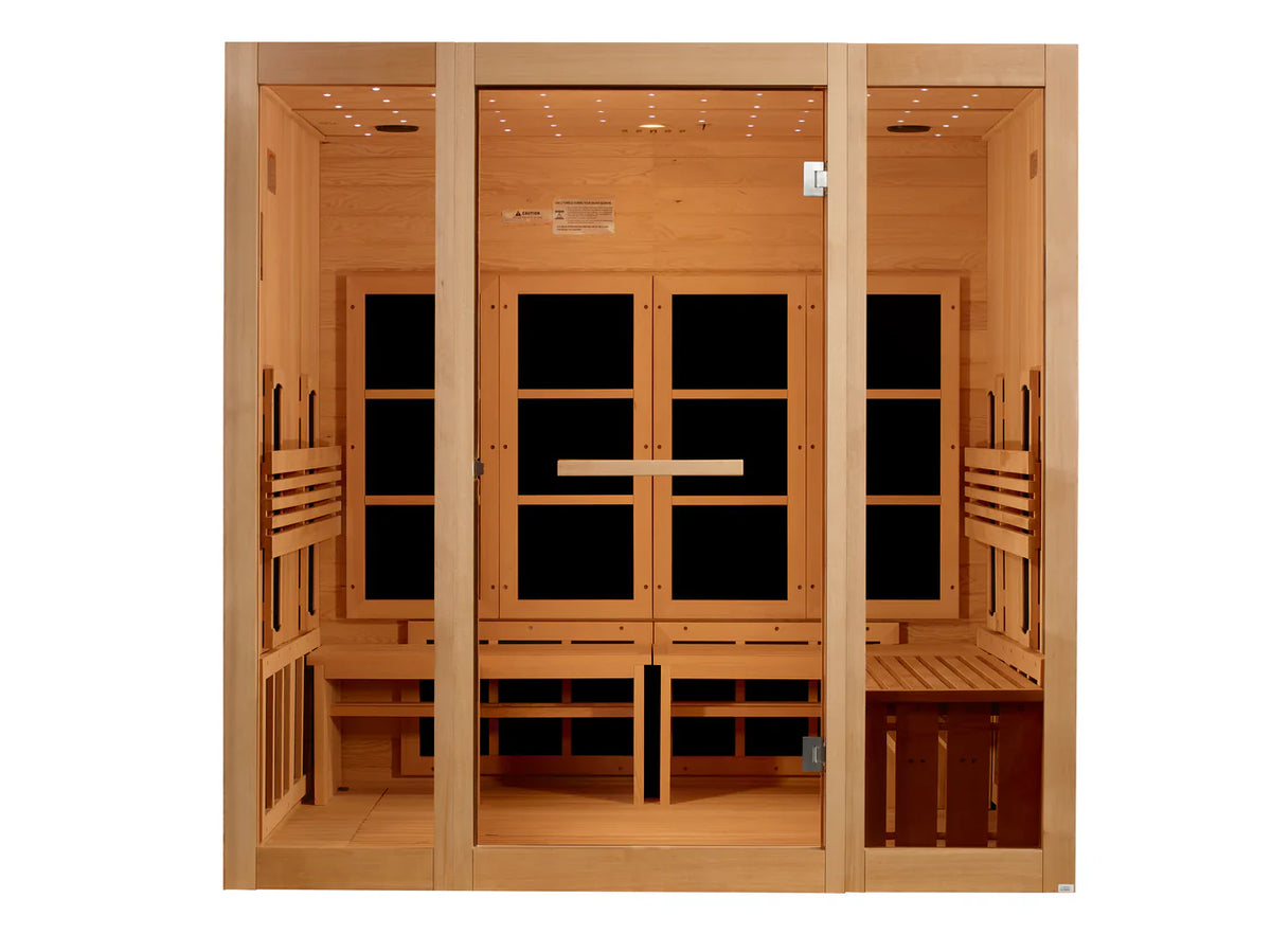 Golden Designs 8 Person Full Spectrum Near Zero EMF FAR IR Sauna GDI-6880-03 FS