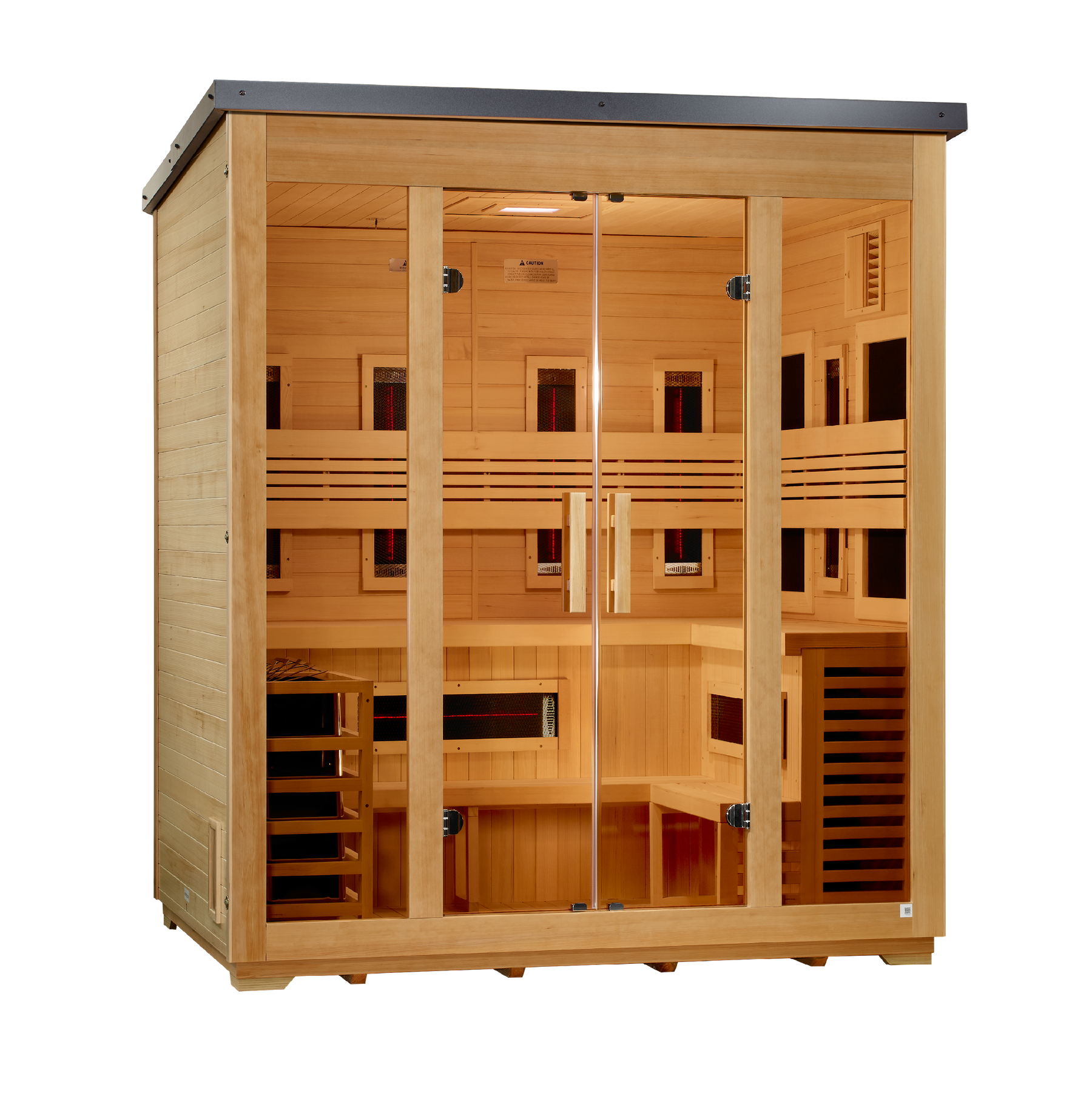Golden Designs "Gargellen" 5 Person Hybrid Outdoor Sauna GDI-8125-01
