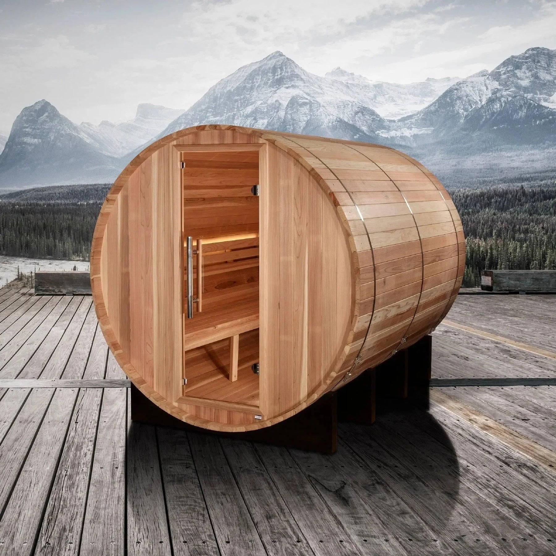 Golden Designs "Klosters" 6 Person Barrel Traditional Sauna GDI-B006-01