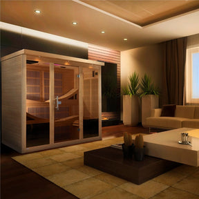 Golden Designs "Monaco" 6-person PureTech™ Near Zero EMF FAR Infrared Sauna - GDI-6996-01 Elite