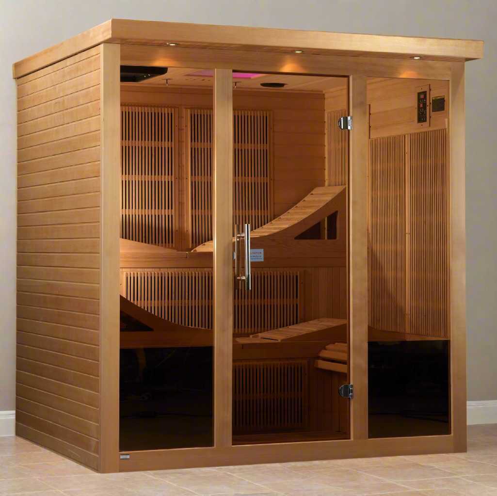 Golden Designs "Monaco" 6-person PureTech™ Near Zero EMF FAR Infrared Sauna - GDI-6996-01 Elite