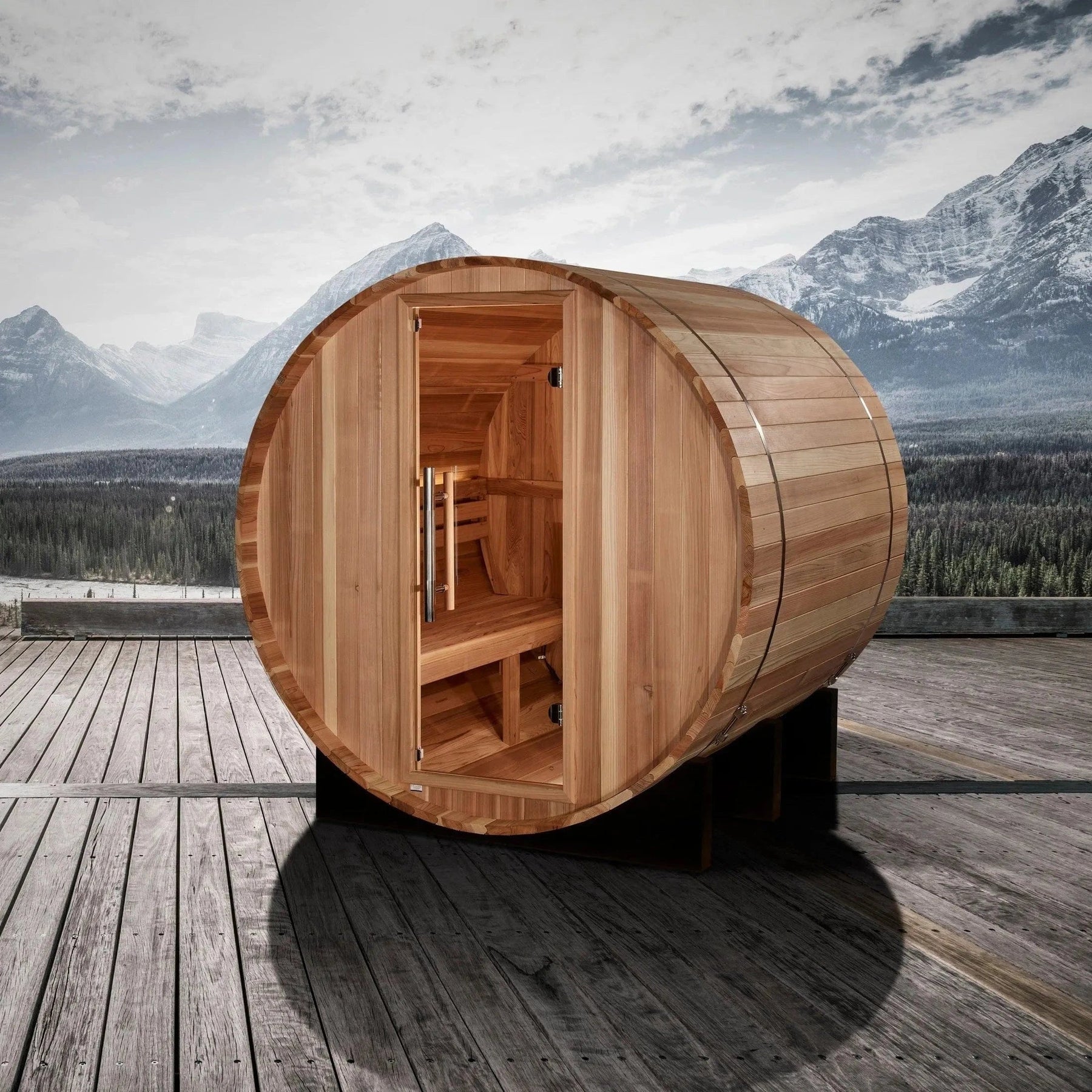 Golden Designs "St. Moritz" 2 Person Barrel Traditional Sauna  GDI-B002-01