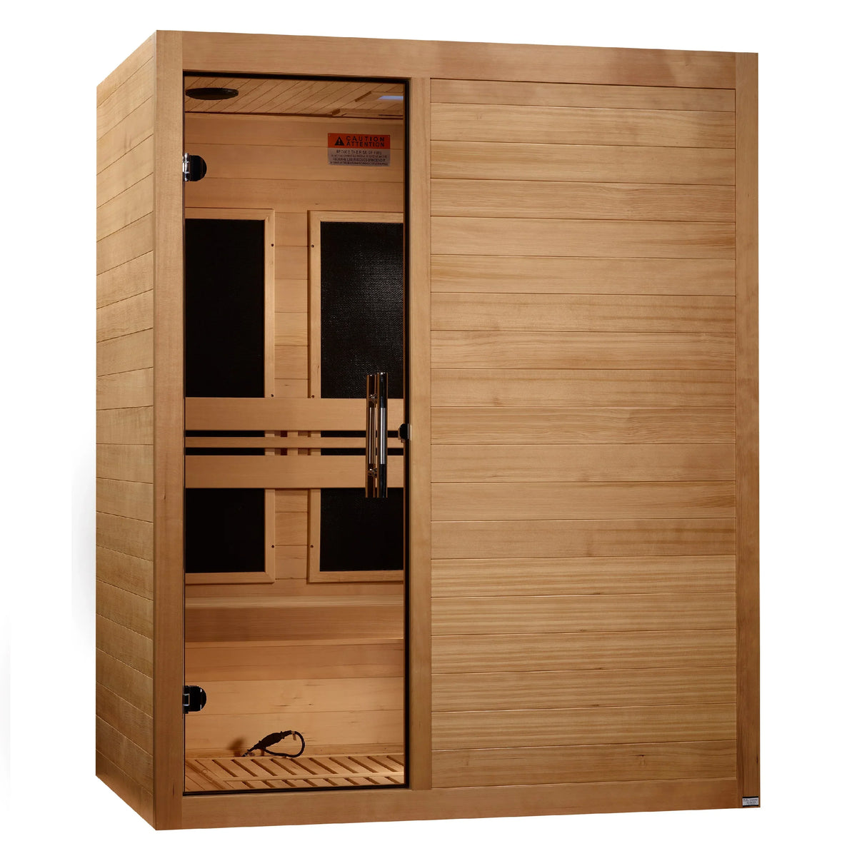Maxxus 3-Person S-Line Ultra Low EMF FAR Infrared Sauna - Canadian Hemlock MX-S306-01