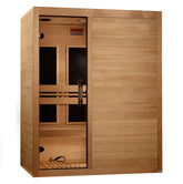 Maxxus 3-Person S-Line Ultra Low EMF FAR Infrared Sauna - Canadian Hemlock MX-S306-01