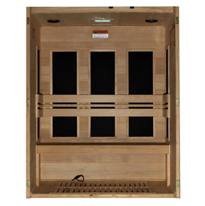 Maxxus 3-Person S-Line Ultra Low EMF FAR Infrared Sauna - Canadian Hemlock MX-S306-01