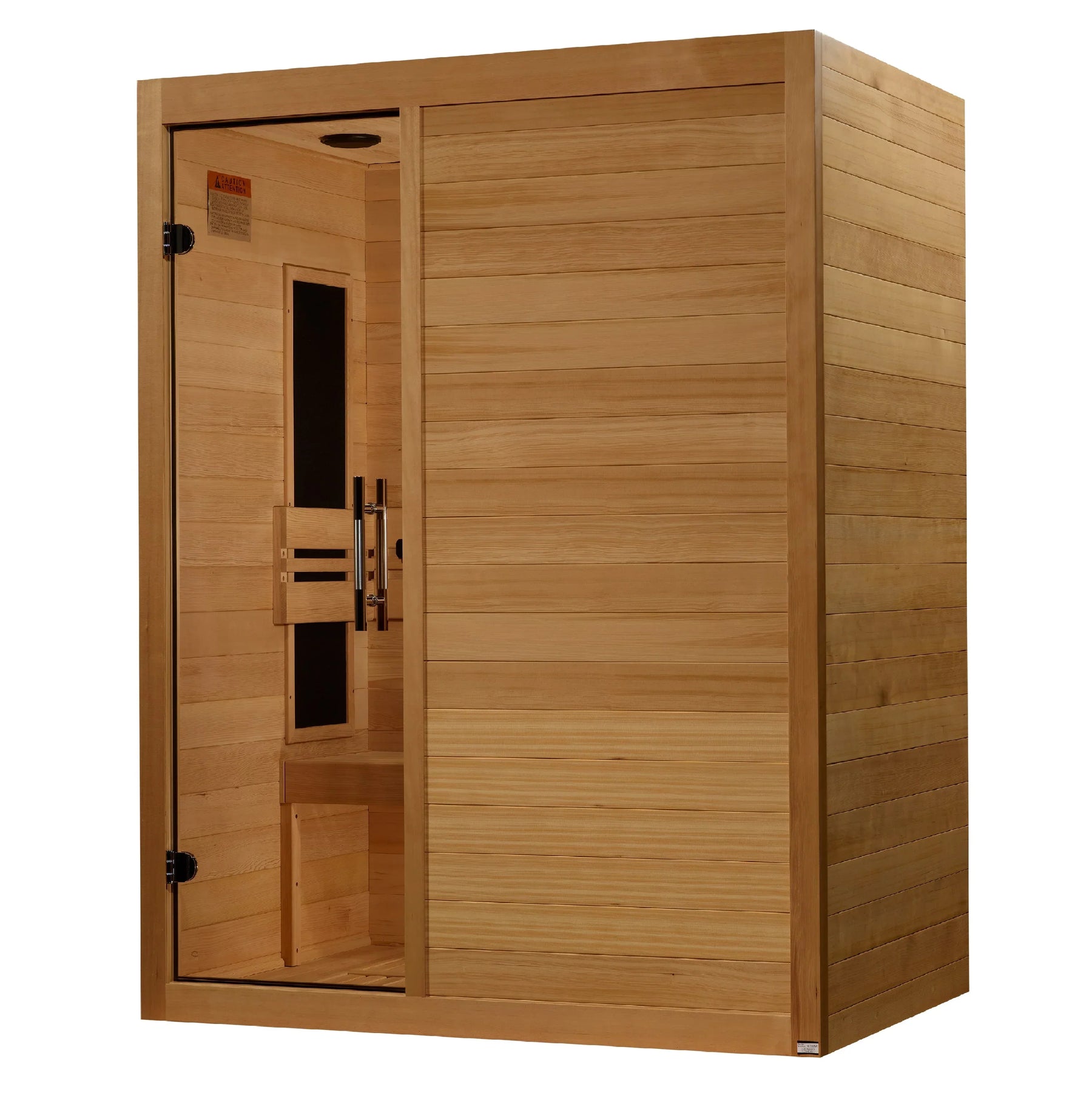 Maxxus 3-Person S-Line Ultra Low EMF FAR Infrared Sauna - Canadian Hemlock MX-S306-01