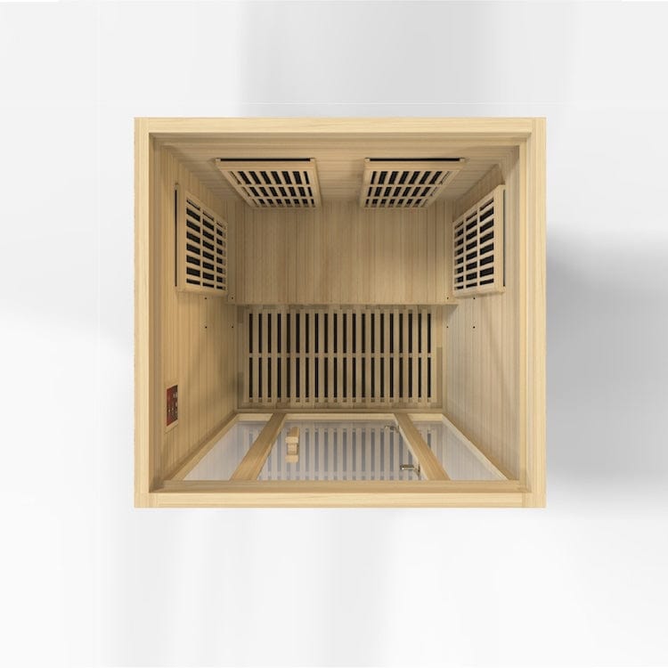 Maxxus 2-Person Seattle Near Zero EMF (Under 2MG) FAR Infrared Sauna Canadian Hemlock MX-J206-01-ZF
