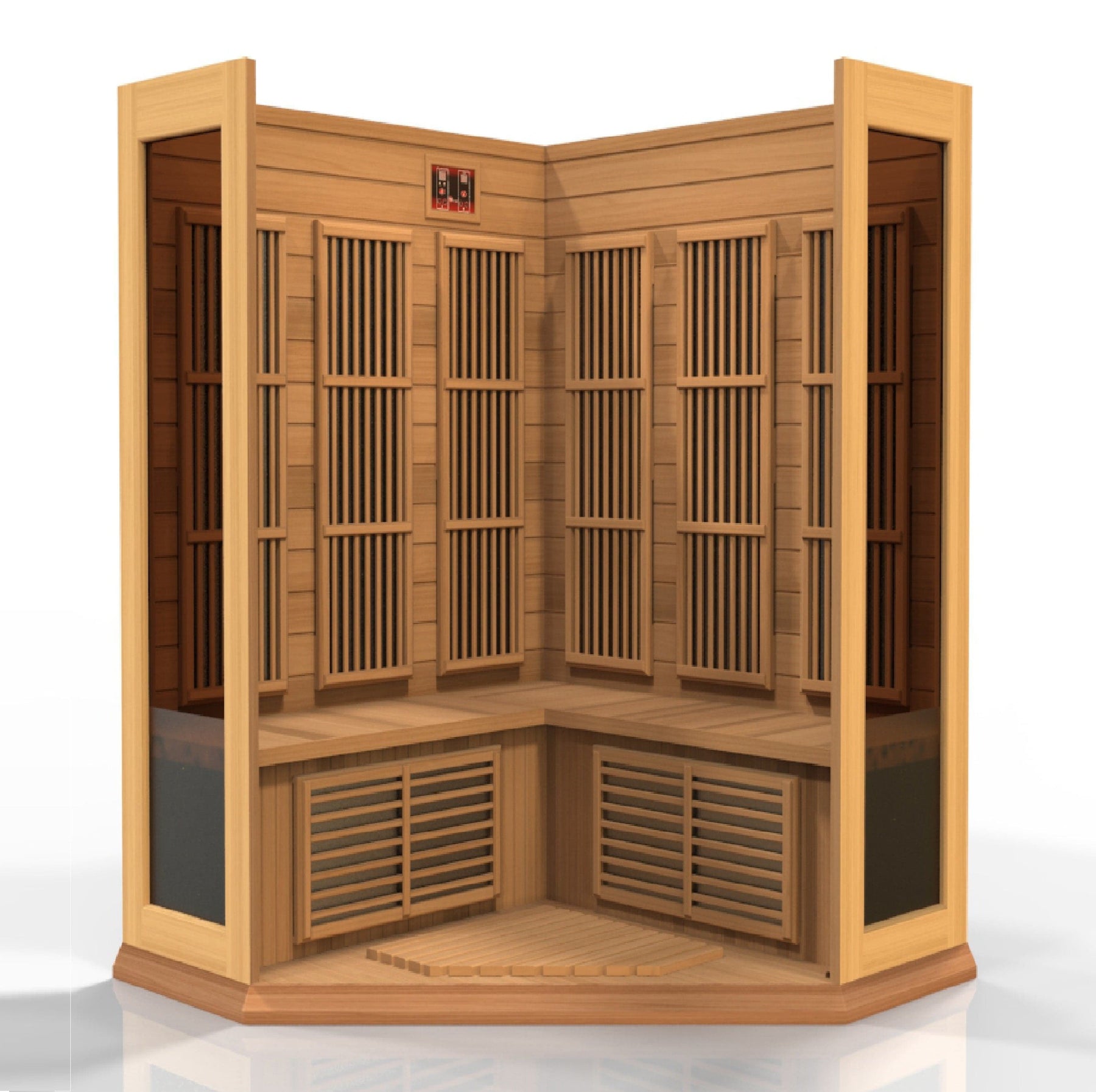 Maxxus 3-Person Low EMF FAR Infrared Sauna Canadian Red Cedar MX-K356-01 CED
