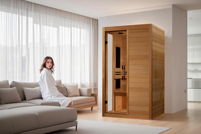 Dynamic Lucca Elite 2-person Ultra Low EMF FAR Infrared Sauna with Canadian Hemlock