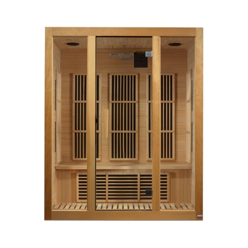 Maxxus Bellevue 3-Person Near Zero EMF FAR Infrared Sauna with Canadian Hemlock  MX-J306-01-ZF