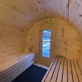 True North Canadian Made 2-4 Person 6' Long Outdoor Traditional Barrel Sauna