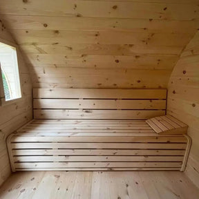 True North Canadian Made 4-6 Person 8' Long Outdoor Traditional Barrel Sauna