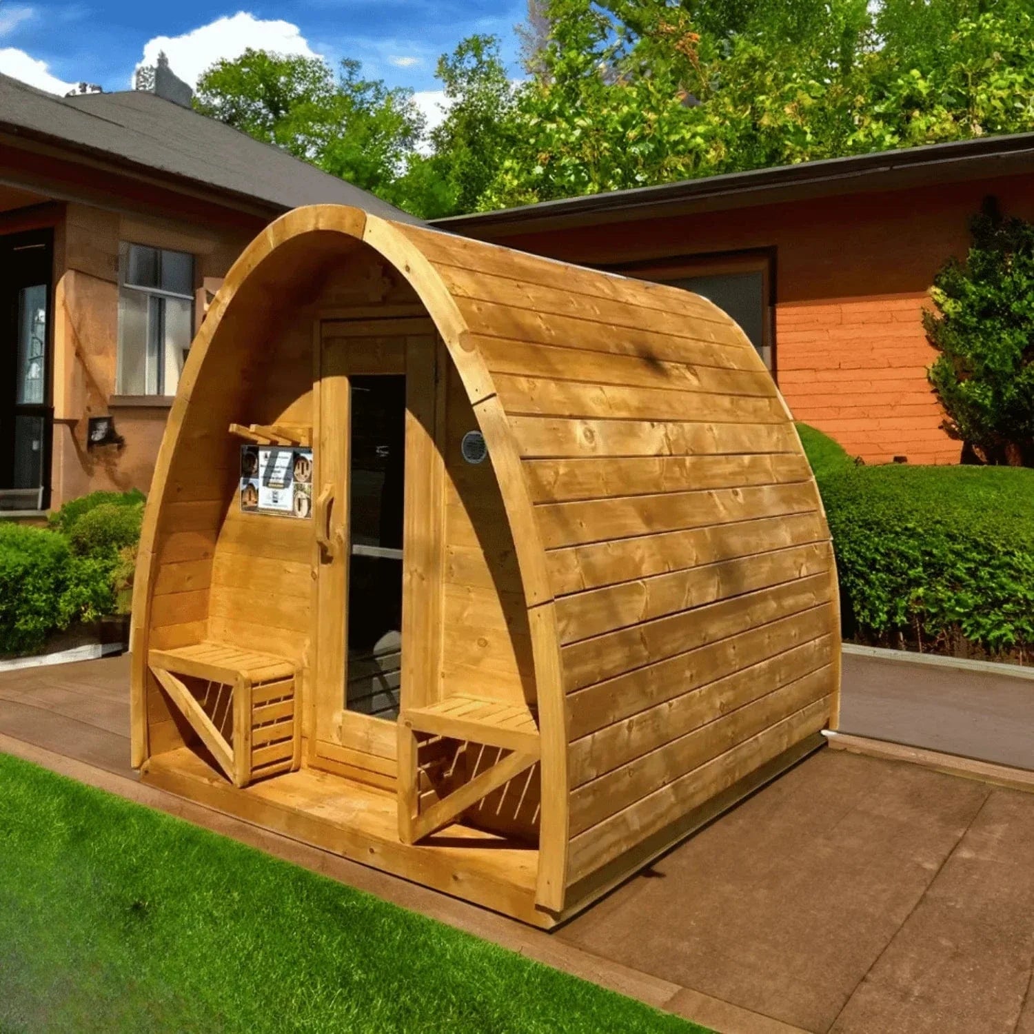 True North Canadian Made 4-8 Person Outdoor Traditional Tiny Pod Sauna