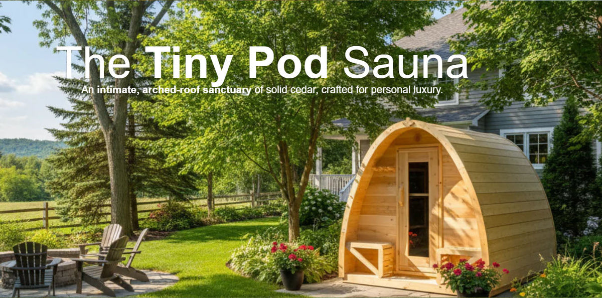 True North Canadian Made 4-8 Person Outdoor Traditional Tiny Pod Sauna