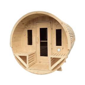 True North Canadian Made 8 Person 10' Long Outdoor Traditional Barrel Sauna