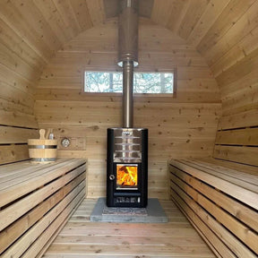 True North Canadian Made Schooner 2-8 Person Outdoor Traditional Barrel Sauna