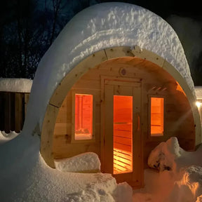 True North Canadian Made Schooner 2-8 Person Outdoor Traditional Barrel Sauna